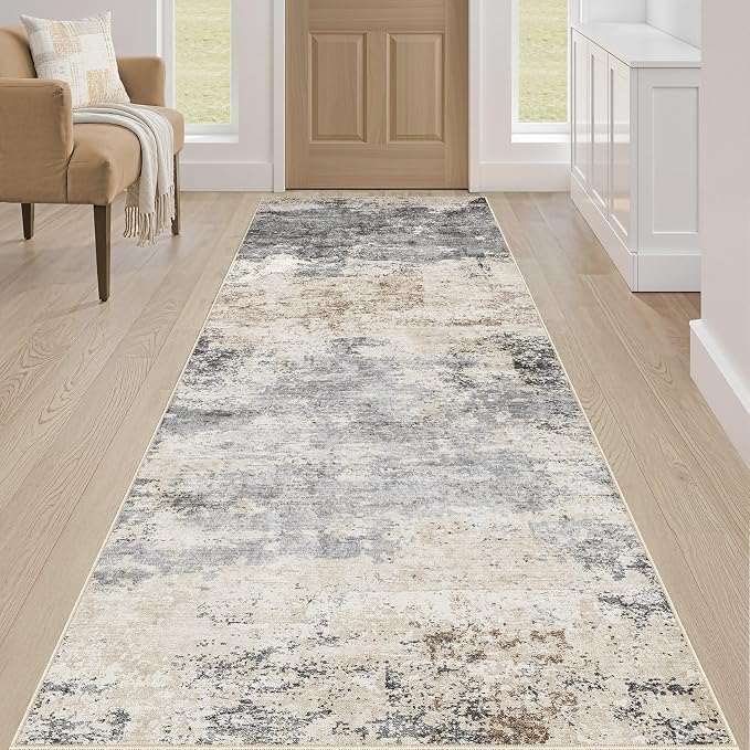 Runner Rug Kitchen Washable Rugs: 2x10 Non-Slip Abstract Soft Modern Stain - Image 4