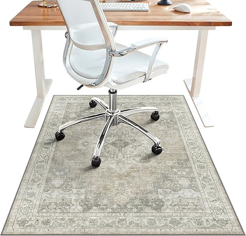 36"x60" Office Chair Mat for Hardwood Tile Floor, Under Desk Carpet Protector by BESBLEE