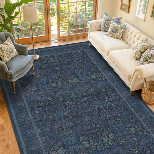 6x9 Rugs for Living Room Non Slip, Low Pile Soft Soft Rugs for Bedroom by Evyhood
