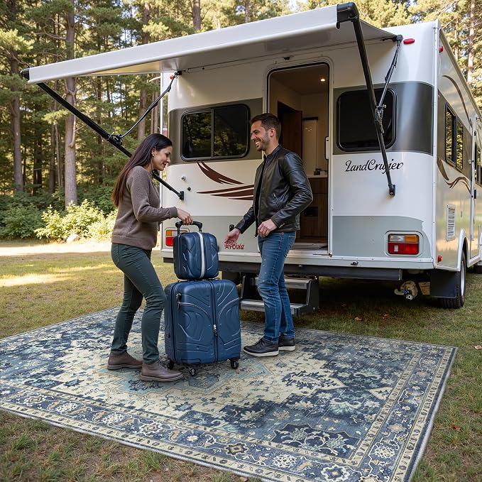 GENIMO Outdoor & Indoor Area Rug 4'x6', Waterproof, Non-Shedding, Easy Cleaning - Image 4