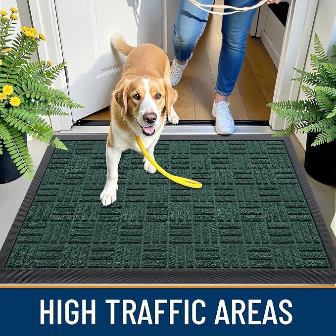 OLANLY Front Door Mat Outside Entrance 47x23, Heavy Duty Sturdy Natural Rubber - Image 5
