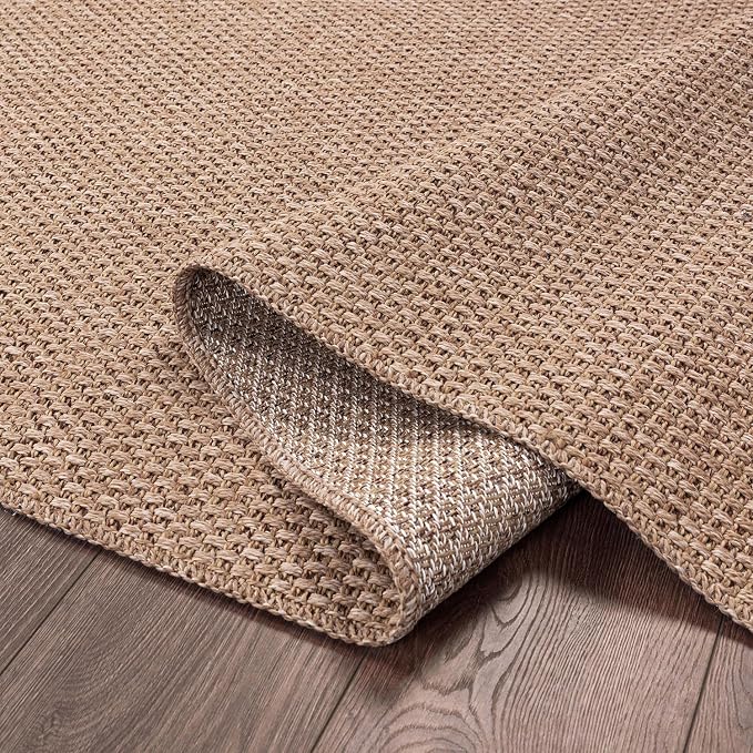 CAMILSON Easy Jute Rug 4x6, Indoor Outdoor Natural Color Farmhouse Area Rugs - Image 3