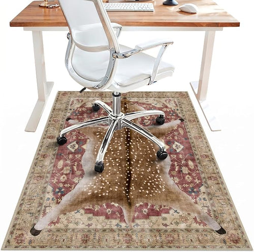 36"x60" Office Chair Mat for Hardwood Tile Floor, Under Desk Carpet Protector by BESBLEE
