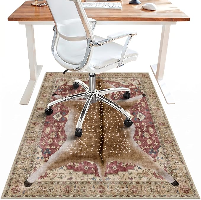 48"x60" Office Chair Mat for Hardwood Tile Floor, Under Desk Carpet Protector by BESBLEE
