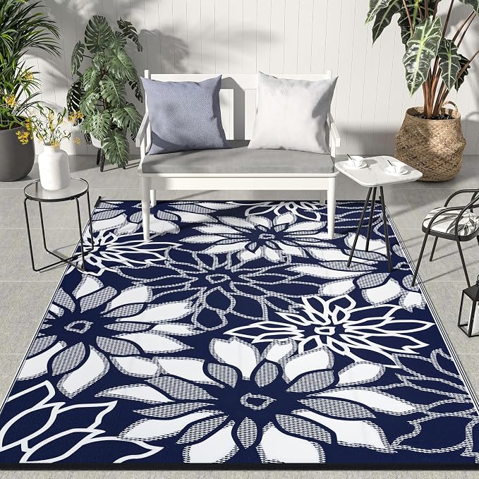 GENIMO Outdoor Rug Waterproof for Patio Decor, Large Area Rugs Mats for RV by GENIMO