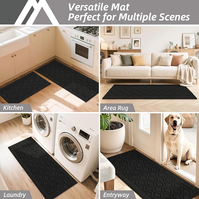 COSY HOMEER 48x20 Inch/30X20 Inch Kitchen Rug Mats Made of 100% Polypropylene 2 - Image 7