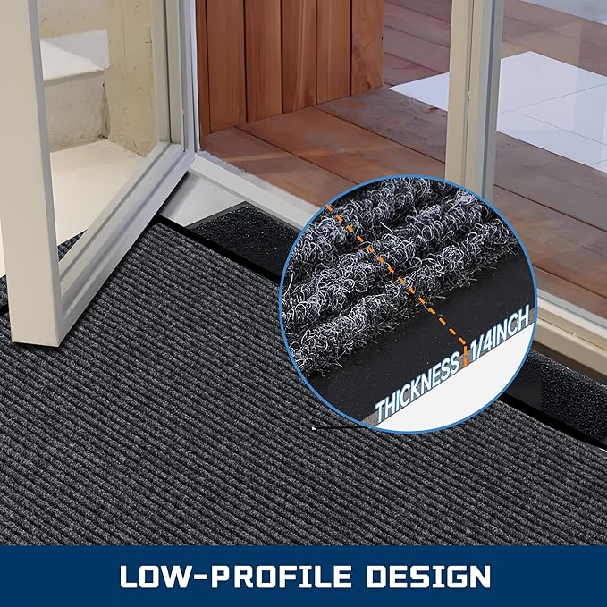 Front Door Mat, 4 x 2 Feet Indoor Outdoor Entrance Mat, Heavy Duty Commercial - Image 6