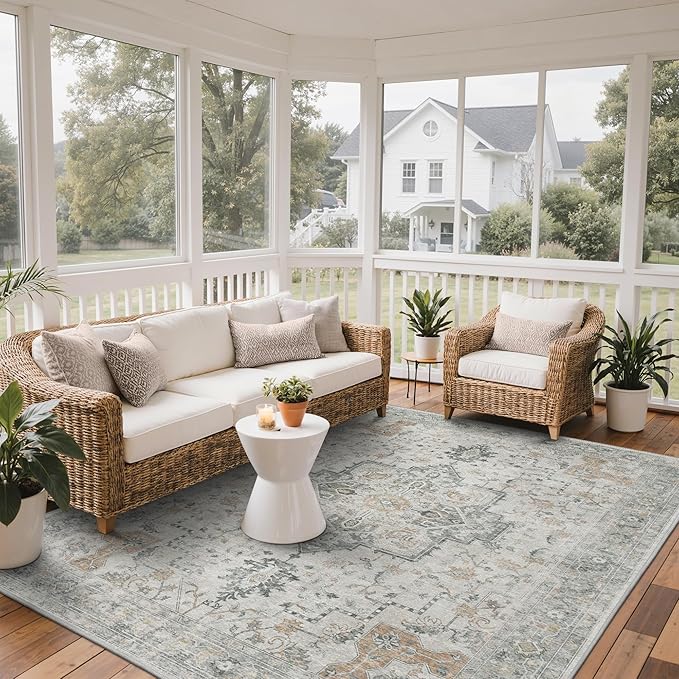 GENIMO Outdoor & Indoor Area Rug 9'x12', Waterproof, Non-Shedding, Easy Cleaning - Image 3