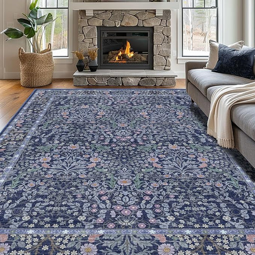 9x12 Washable Area Rugs for Living Room, Stain Resistant Vintage Rugs for - Image 2