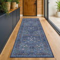 Hazo Haus Non Slip 2x10 Dark Blue Hallway Runner - 10ft Long Runner Rugs by HazoHaus