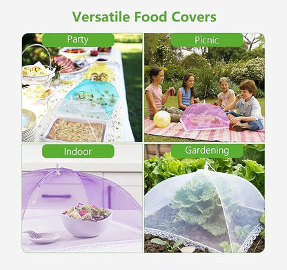 HBlife 6 Pack Colored Pop-Up Mesh Food Cover Tent - Image 5