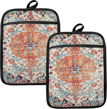 Rustic Vintage Boho Pot Holders by HUGANE