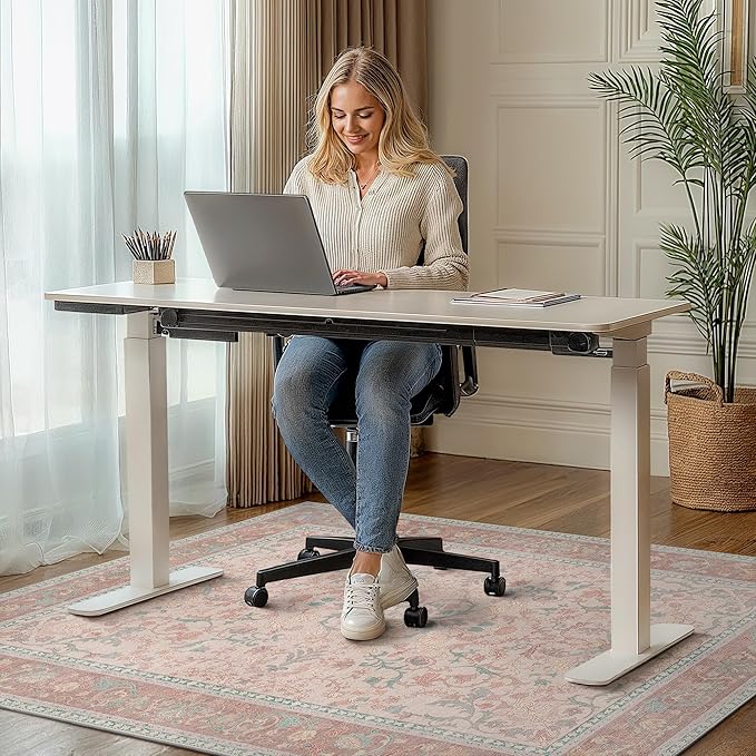 48"x60" Office Chair Mat for Hardwood Tile Floor, Under Desk Carpet Protector - Image 2