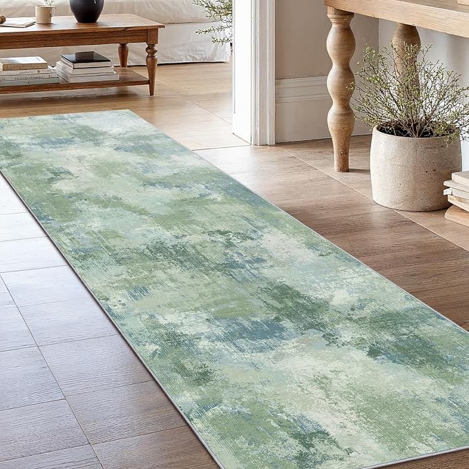 Runner Rugs for Hallway 2'6"x10', Modern Abstract Machine Washable Runners for - Image 2