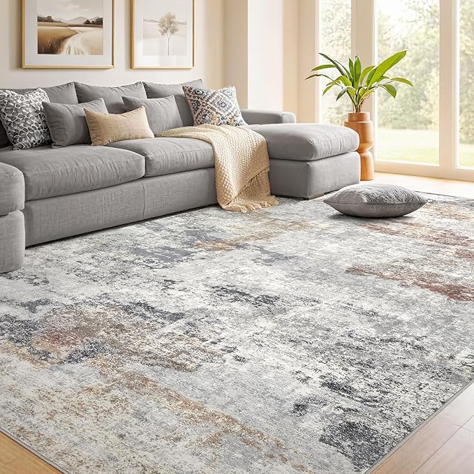 DMOYEST 7x9 Area Rugs for Living Room, Washable Large Abstract Rug, Non Slip - Image 5