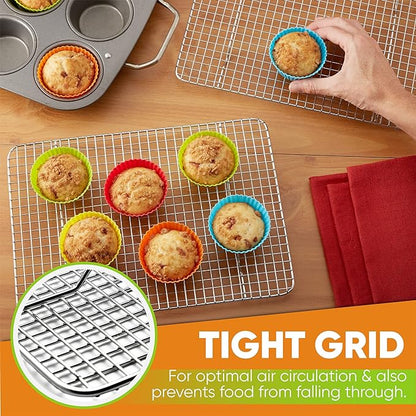 Spring Chef 8.5 x 12 Inch Stainless Steel Cooling Rack - Image 7