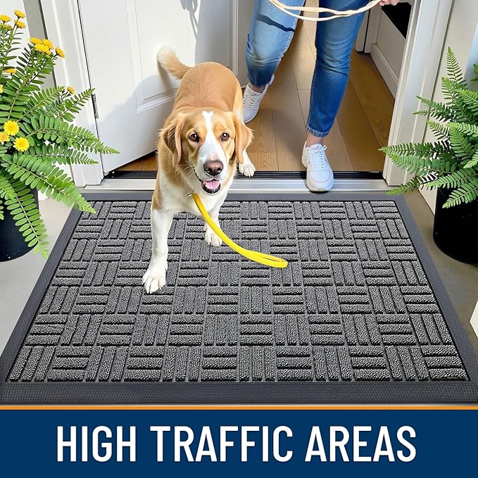 OLANLY Front Door Mat Outside Entrance 29.5x17, Heavy Duty Sturdy Natural - Image 7