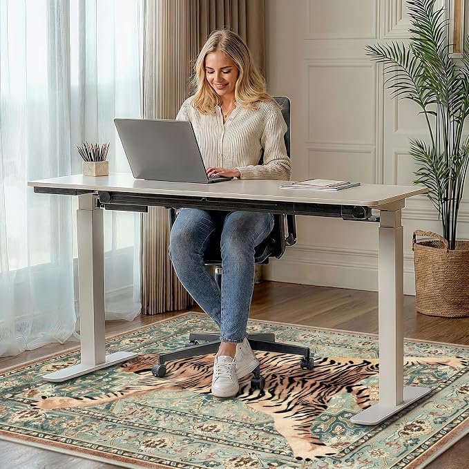 36"x60" Office Chair Mat for Hardwood Tile Floor, Under Desk Carpet Protector - Image 2