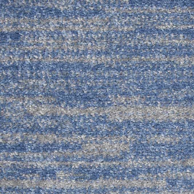 Nourison Home Nourison Essentials Blue Grey 2'2" x 7'6" Area Rug - Image 5