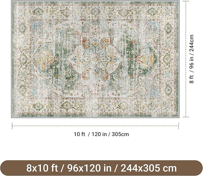 befbee Washable Rug 8x10 Area Rugs - Image 2