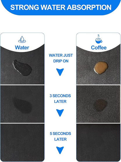 Dish Drying Mat for Kitchen Counter, Hide Stain Anti Absorbent for Kitchen - Image 2