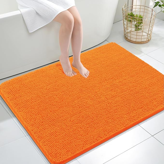 OLANLY Large Bathroom Rugs 44x32, Extra Soft Absorbent Chenille Bath Rugs by OLANLY