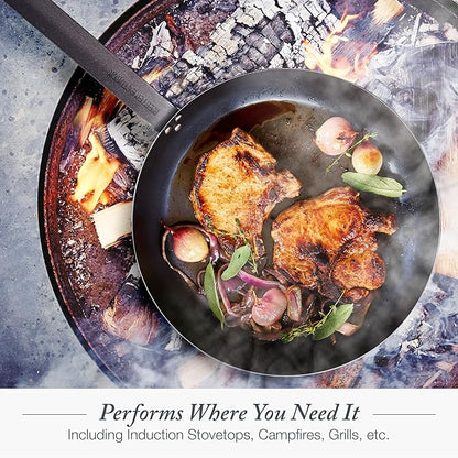 Merten & Storck Pre-Seasoned Carbon Steel 12” Frying Pan Skillet, Use on - Image 5