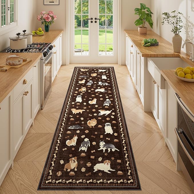DUKINO 2.6x8 Washable Runner Rug by DUKINO