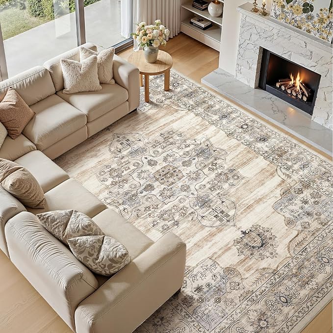 Washable 8x10 Area Rug for Living Room & Dining Room - Image 5