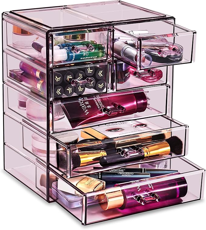 Sorbus Acrylic Makeup Organizer Set, 7-Drawer Vanity & Countertop Cosmetic - Image 9