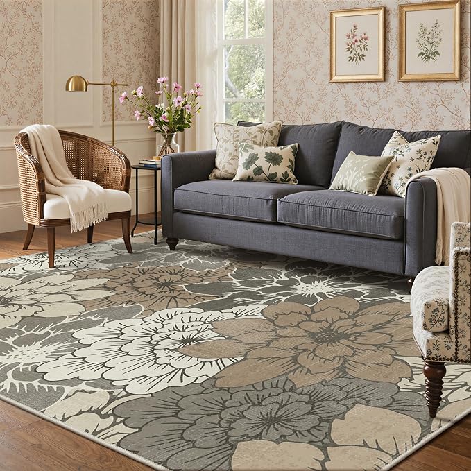 GENIMO Indoor Outdoor Area Rug 5'x8', Machine Washable Rugs - Image 8