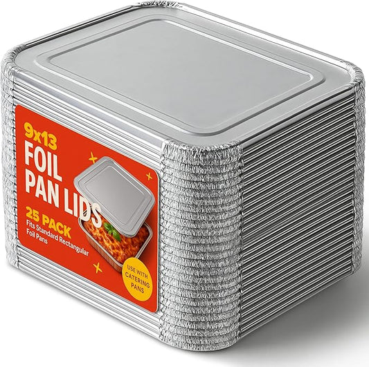 Stock Your Home 9x13 Disposable Baking Pan Covers Heavy-Duty Aluminum Cake Pans by StockYourHome