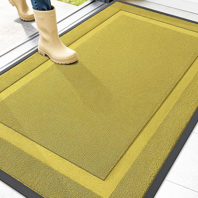 OLANLY Front Door Mat Indoor Outdoor Entrance, Waterproof All-Season, by OLANLY