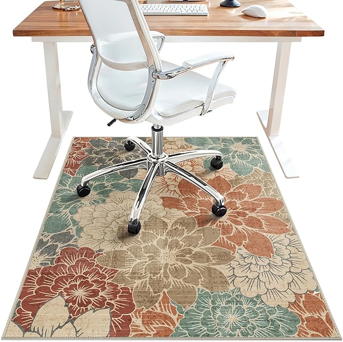 48"x72" Office Chair Mat for Hardwood Tile Floor, Under Desk Carpet Protector by BESBLEE
