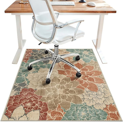 36"x60" Office Chair Mat for Hardwood Tile Floor, Under Desk Carpet Protector by BESBLEE