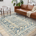 CHAMPLANT Washable Area Rug 9'x12' Retro Boho Design Non-Shedding Easy Care by CHAMPLANT
