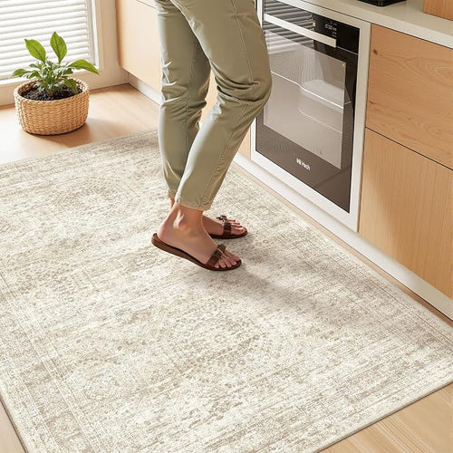 3x4 Washable Area Rug for Entryway, Soft Kitchen Rugs Non Slip for Dining Room by Restydon