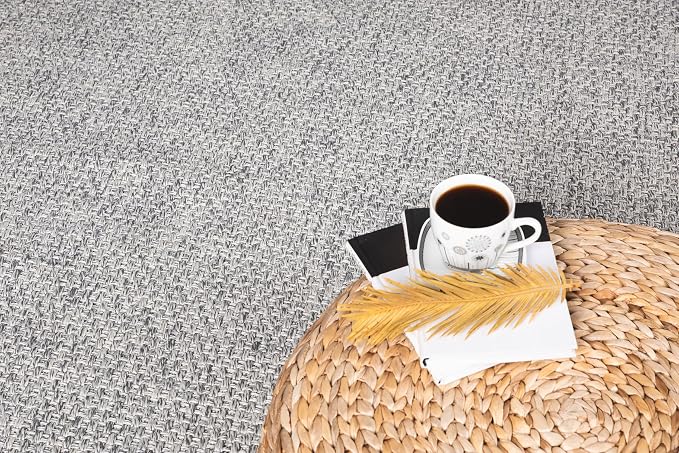 CAMILSON Easy Jute Rug 6x9, Indoor Outdoor Gray Color Farmhouse Area Rugs - Image 9