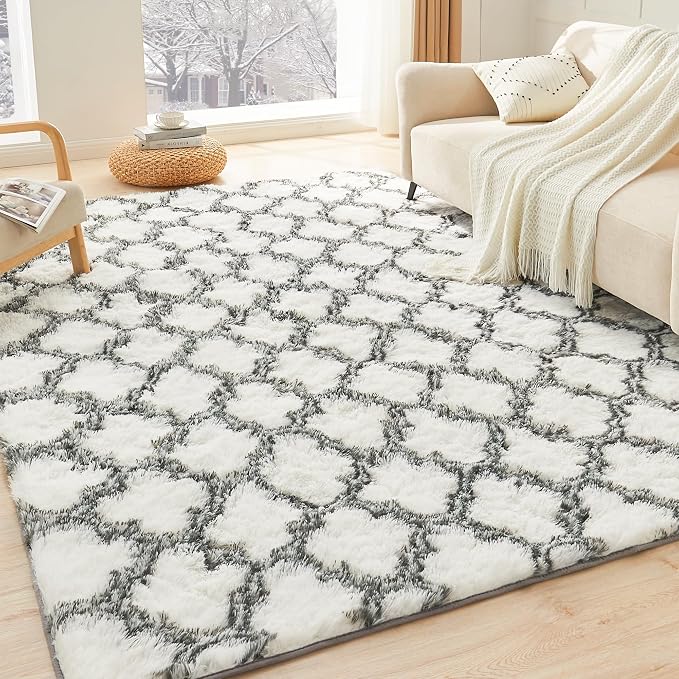 Litanika 6x9 Geometric Shag Area Rug by Litanika