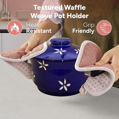 Casa Platino Cute Oven Mitts & Pot Holders, 4-Piece – Oven Mitts Heat Resistant - Image 5