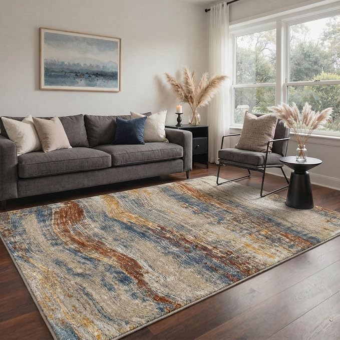 BEIMO 3x5 Rugs for Living Room Bedroom, Machine Washable Modern Abstract Soft by BEIMO