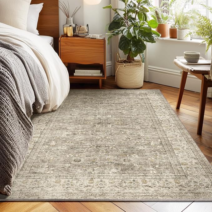Washable Entryway Small Area Rugs: Door Mat Indoor Entrance 3x5 Boho Rug Stain - Image 5