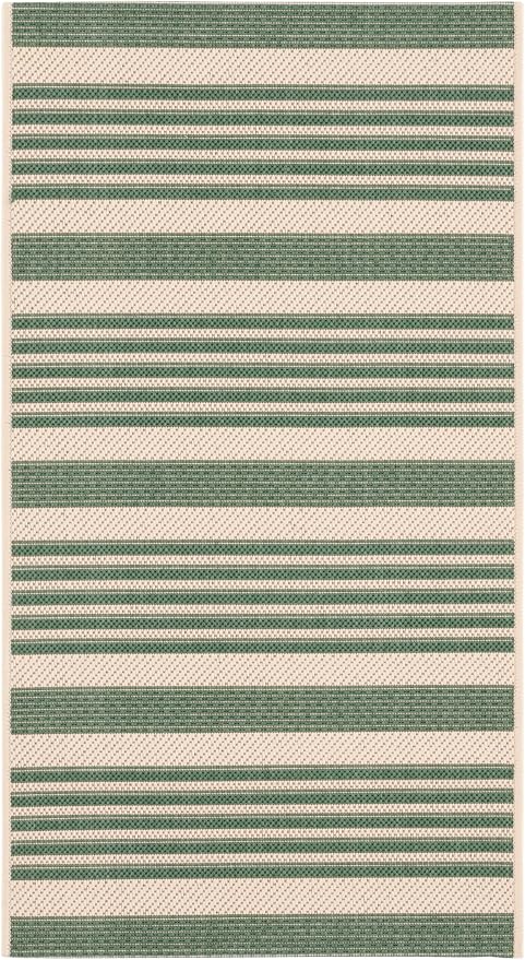 SAFAVIEH Courtyard Collection 2' x 3'7" Beige/Dark Green CY6062 Nautical - Image 3