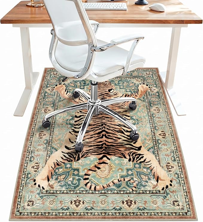 36"x60" Office Chair Mat for Hardwood Tile Floor, Under Desk Carpet Protector by BESBLEE