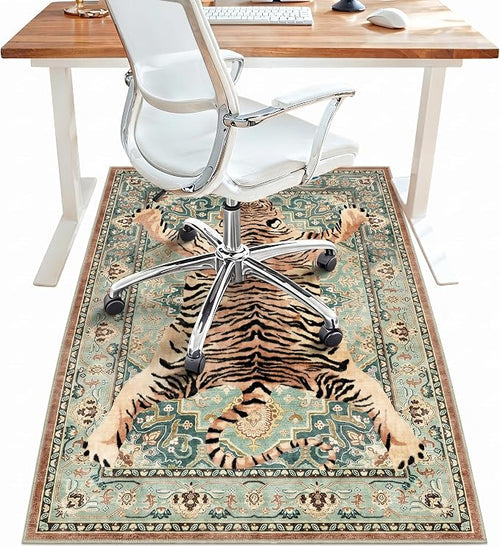 36"x60" Office Chair Mat for Hardwood Tile Floor, Under Desk Carpet Protector by BESBLEE