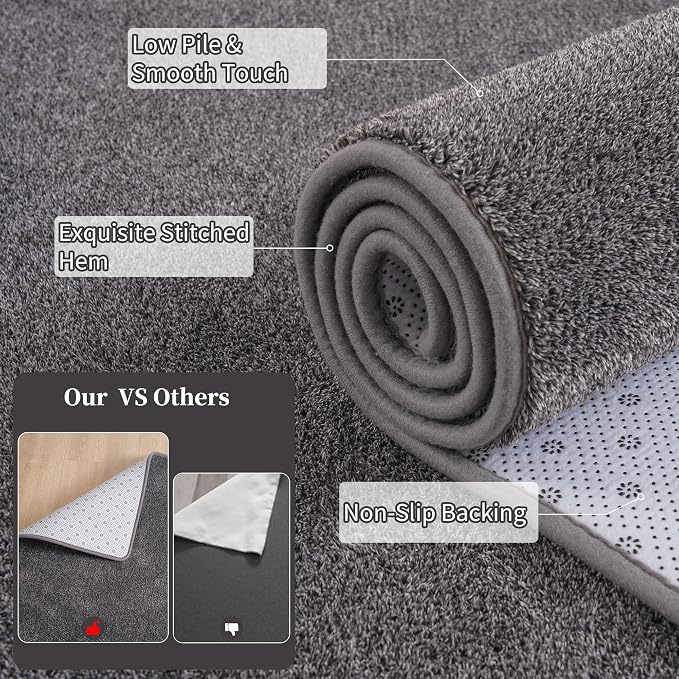 Keeko 5x8 Area Rugs for Living Room, Soft Modern Memory Foam Bedroom Rug - Image 3