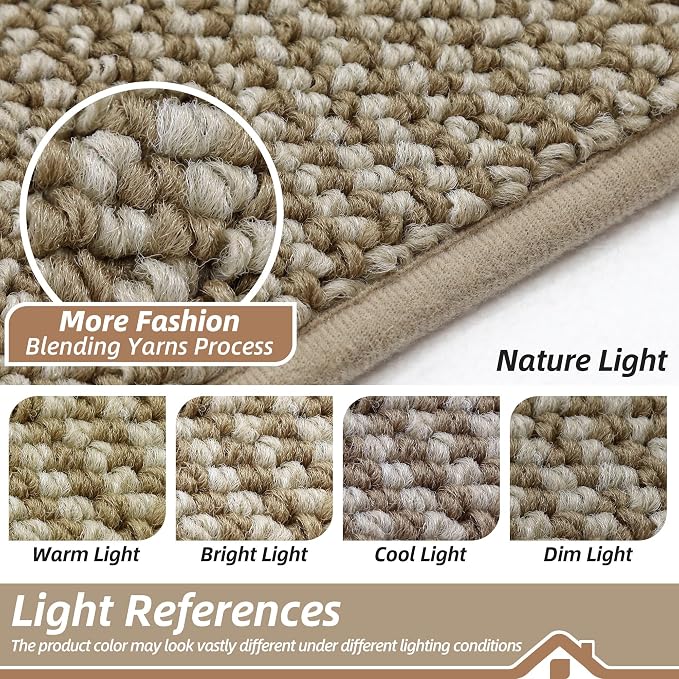 BEQHAUSE Dirt Trapper Door Mat 17" x 30" Half Circle Non-Slip Washable Doormats - Image 8