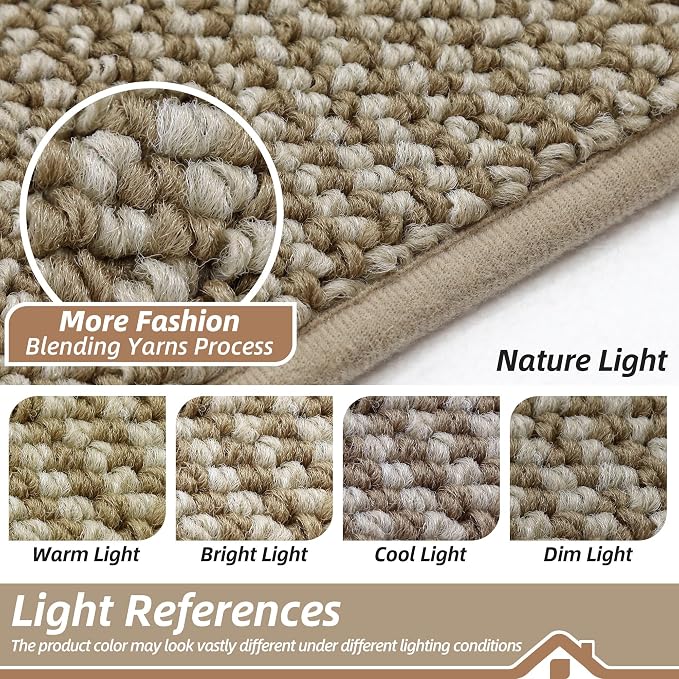 BEQHAUSE Dirt Trapper Door Mat 26" x 40" Half Circle Non-Slip Washable Doormats - Image 8