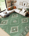 BESTSWEETIE Area Rug 8x10 Rug Machine Washable Non-Slip Low Pile Print Pattern by BESTSWEETIE