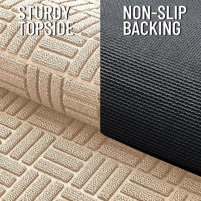 OLANLY Front Door Mat Outside Entrance 33x21, Heavy Duty Sturdy Natural Rubber - Image 4